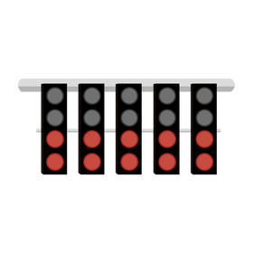 Formula 1 starting lights clipart