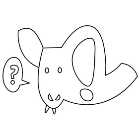 Cobra question black and white clipart