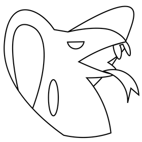 Cobra tongue cartoon black and white clipart