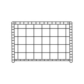 Handball goal post black and white clipart