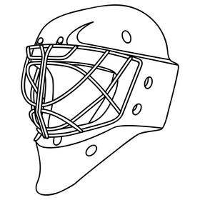 Ice hockey helmet black and white clipart free download