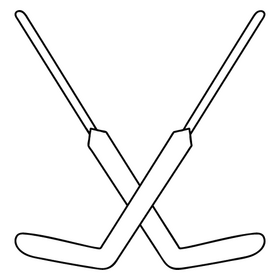 Ice hockey stick cartoon black and white clipart free download