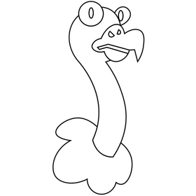 Cartoon pigeon head black and white clipart free download
