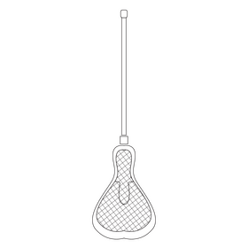 Lacrosse stick black and white clipart