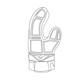 Lacrosse gloves black and white clipart