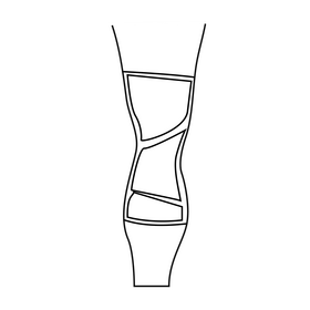 Mma knee support black and white clipart