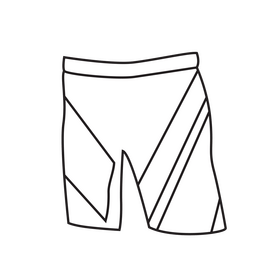 Mma short black and white clipart