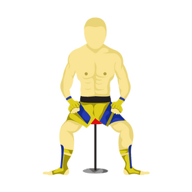 Mma fighter clipart