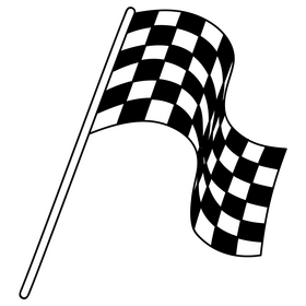 MotoGP flag black and white clipart