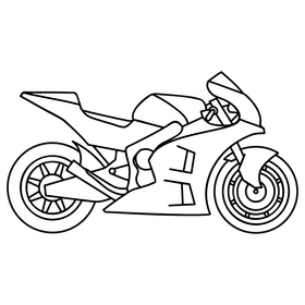 Cartoon motorcycle black and white clipart free download