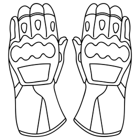 Motorcycle racing gloves black and white clipart