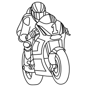 Motogp racing black and white clipart