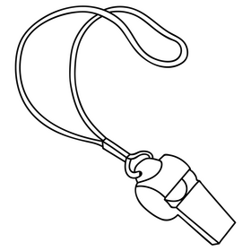 Tennis referee whistle black and white clipart free download