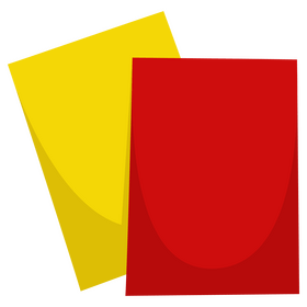 Red and yellow cards clipart