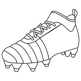 Rugby boots black and white clipart