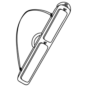 Snooker cue bag black and white clipart