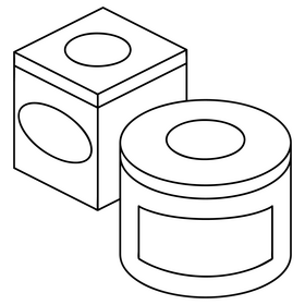 Billiard chalk black and white clipart