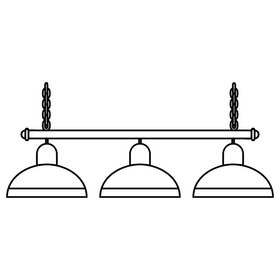 Billiard lamp black and white clipart