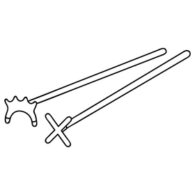 Snooker rest black and white clipart