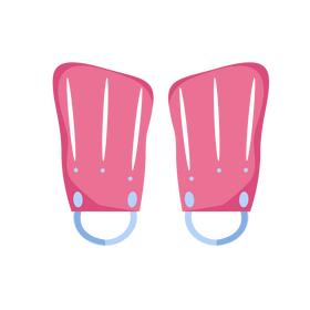 Swimming hand paddles clipart