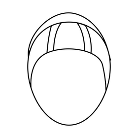 Swimming cap black and white clipart