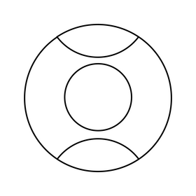 Swimming ring black and white clipart