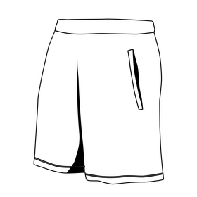 Table tennis shorts black and white clipart
