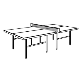 Table tennis table black and white clipart