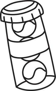 Tennis ball black and white clipart