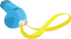 Tennis referee whistle clipart