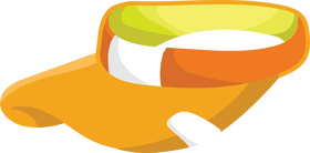 Tennis open head cap clipart