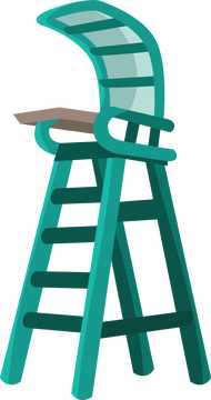 Tennis referee chair clipart