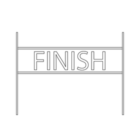 Finish black and white clipart