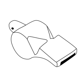 Volleyball whistle black and white clipart