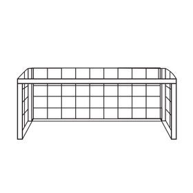 Waterpolo goal post black and white clipart