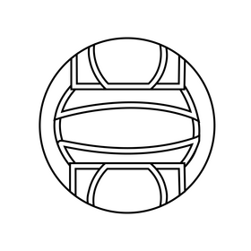 Waterpolo ball black and white clipart