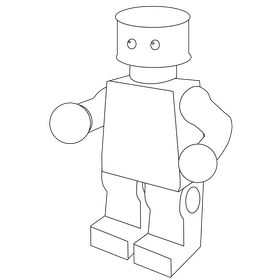 3d printed toy black and white clipart