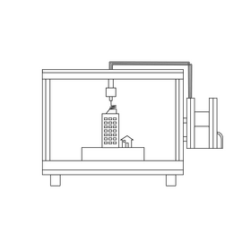 Architectural technology 3d printing black and white clipart