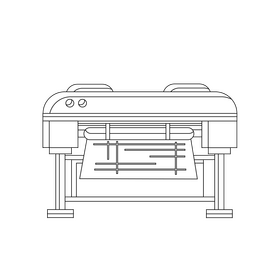 Architect printer black and white clipart