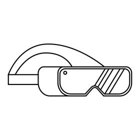 Artificial Intelligence Virtual Reality VR black and white clipart