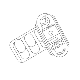 Colour scanner black and white clipart