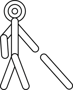 Low Vision Access icon black and white clipart