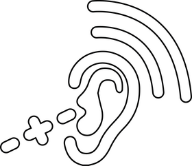 Assistive Technology Assistive Listening Systems black and white clipart