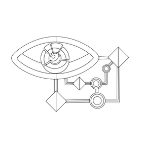 Big Data Data Visualization black and white clipart