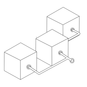 Blockchain black and white clipart