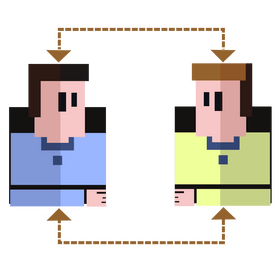 Peer to peer clipart