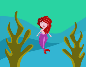 Baby mermaid vector