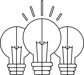 Cognitive Cloud Computing Innovation black and white clipart