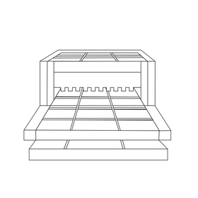 Construction Technology Paving Machine black and white clipart
