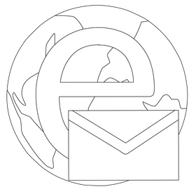 Email black and white clipart
